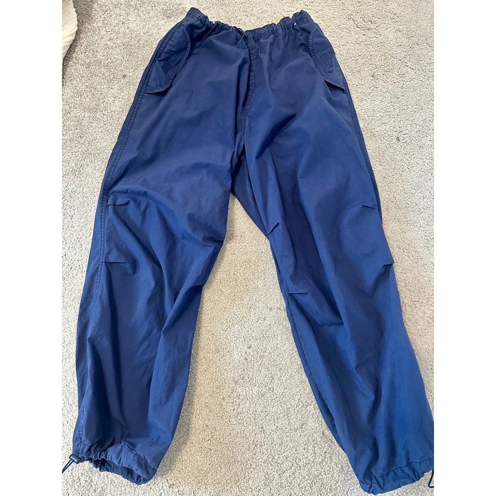 Aeropostale Navy Blue Parachute Pants Womens Medium Baggy Cargo Streetwear
